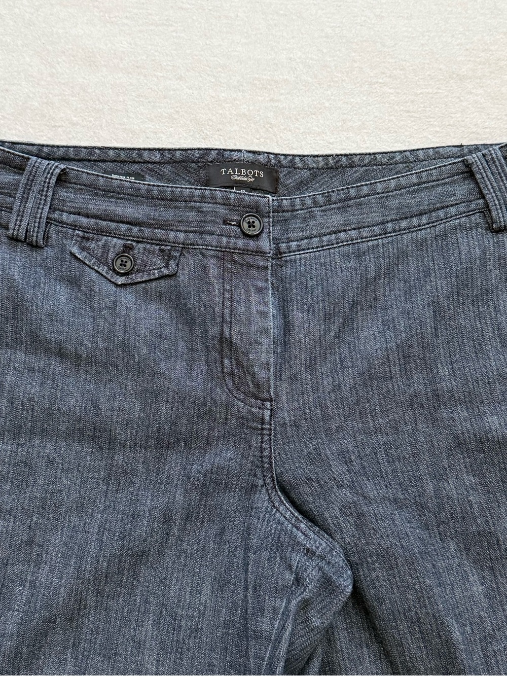 Talbots Signature Flare Trouser Jeans Women’s 12 Dark Wash Stretch Classic - Picture 6 of 9